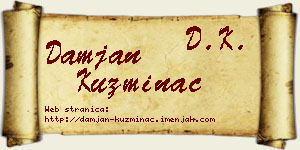 Damjan Kuzminac vizit kartica